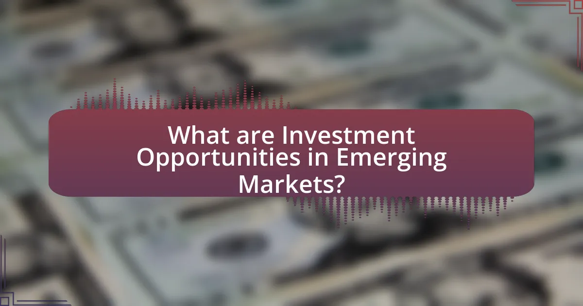 What are Investment Opportunities in Emerging Markets?